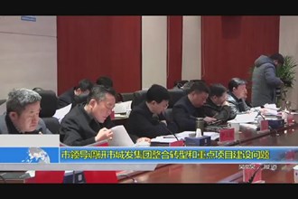 市领导调研市城发集团融合转型和重点项目建设问题